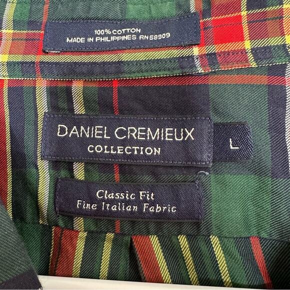 Daniel Cremieux Classic Fit Cotton Button Front Long Sleeve Shirt Large - Picture 4 of 4